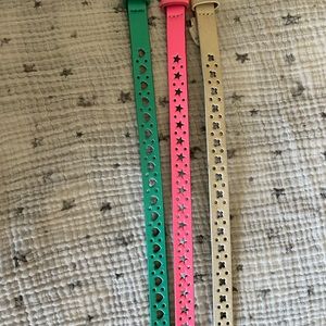 Girls colored belts Sz 4/5 Belts